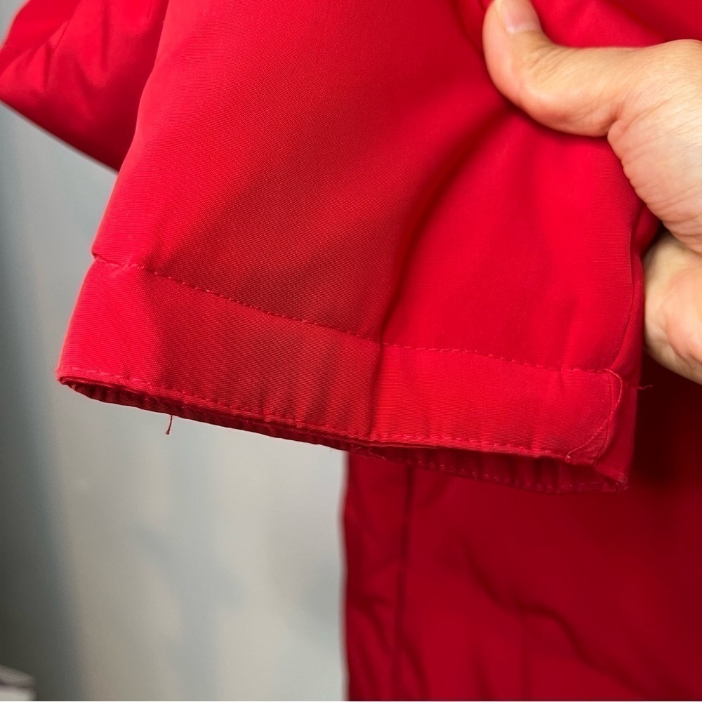 LIZ CLAIBORNE WATER REPELLENT Down Jacket Insulation Hooded Red Sz S Outdoor - Picture 6 of 16